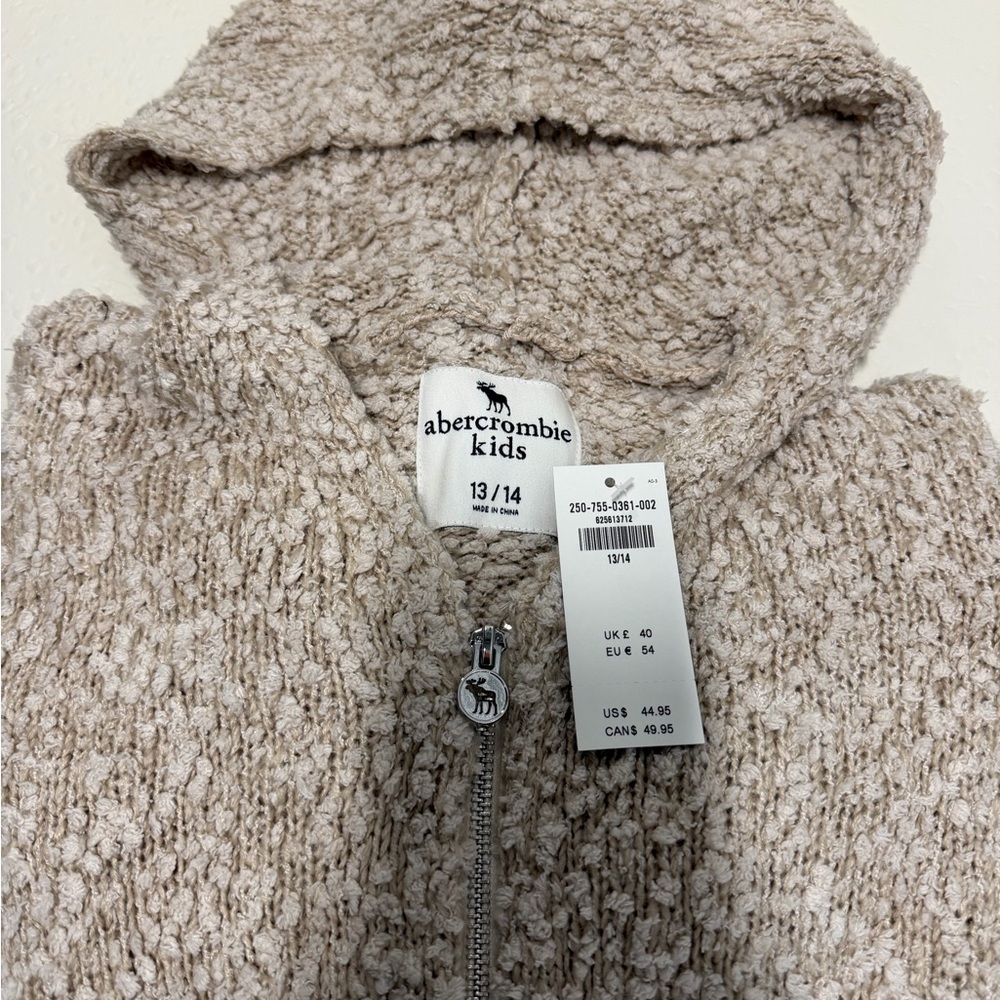 Abercrombie Kids Textured Tan Hoodie
